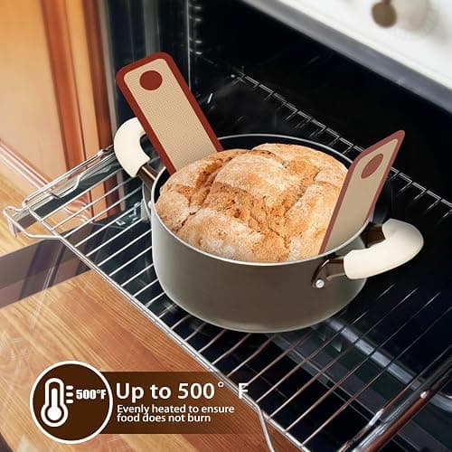 Silicone Bread Sling for Dutch Oven, Non-Stick & Easy to Clean Bread Baking Mat Set, 2 Pcs Reusable Bread Sling with Long Handle to Transfer Sourdough (Red, 2PCS Round) thumbnail 4