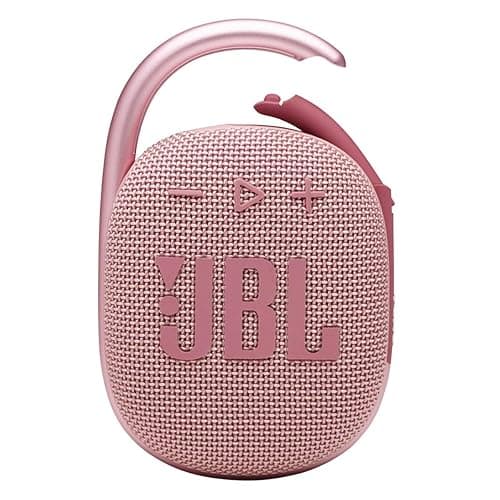 JBL Clip 4 - Portable Mini Bluetooth Speaker, big audio and punchy bass, integrated carabiner, IP67 waterproof and dustproof, 10 hours of playtime, speaker for home, outdoor and travel (Pink) - Pink