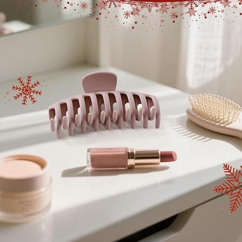 TOCESS Big Hair Claw Clips for Women - Neutral Large Claw Clip for Thin Thick Curly Hair 90's Strong Hold 4.33 Inch Nonslip Matte Jumbo Hair Clips (8 Pcs) thumbnail 4