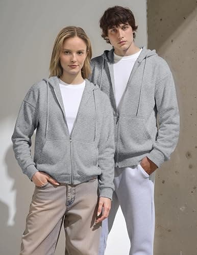 JMIERR Mens Full Zip Casual Cotton Hooded Fleece Drawstring Hoodies Pullover Sweatshirts Casual Long Sleeve Shirts thumbnail 6