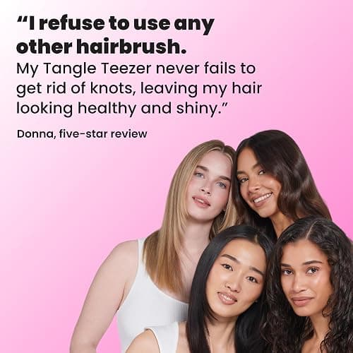 Tangle Teezer Ultimate Detangler Brush for Wet & Dry Hair, Eliminates Knots & Reduces Breakage for Straight to Wavy Hair Types, Runway Pink thumbnail 9