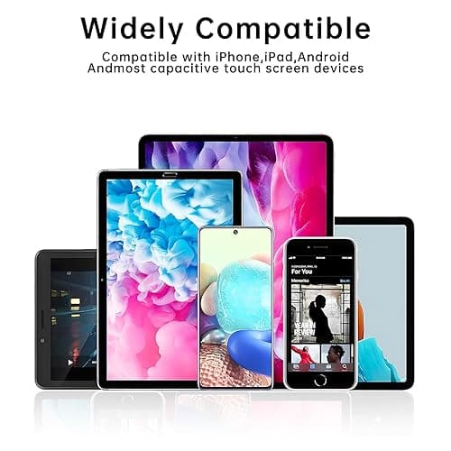 Stylus (5 Pcs), 2-in-1 Stylus Pen for Touch Screen, High Precision and Sensitivity, Suitable for iPhone/ipad/Android Tablets, Compatible with All Touch Screens (Black/White/Blue/Rose Gold/Silver) thumbnail 8