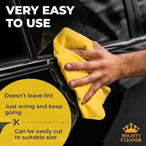 Premium XL Shammy Towel for Car - 2pk (34”x25”) - Super Absorbent Chamois Cloth - Spots & Scratch-Free - Reusable Car Drying Towels thumbnail 5