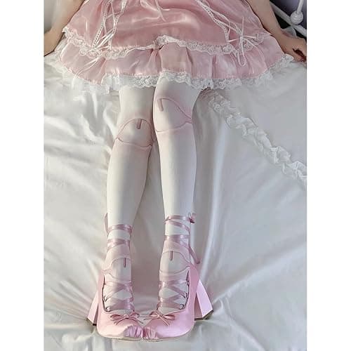 DINGXIANGJU Y2K Emo Grunge Patterned Funky Tights Women Whimsy Twee Scene Legging Alt Clothes Accessories thumbnail 6