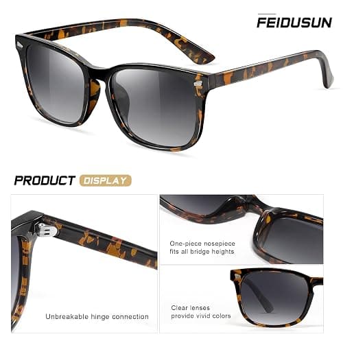 FEIDUSUN Polarized Sunglasses for Women and Men Classic Trendy Sun Glasses with UV Protection thumbnail 3