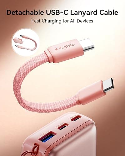 INIU Power Bank, 45W 10000mAh Mini Powerbank für Laptop, Mit Starkem USB-C Kabel, High-Speed portables Ladegerät USB C In&Out, Akkupack für iPhone 16/15/14/13, Samsung, Google, MacBook, iPad und mehr thumbnail 6