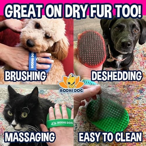 Bodhi Dog Shampoo Brush - Pet Grooming & Bath Supplies for Cats and Dog Bath Brush for Long & Short Hair - Premium Scrubber for Shower, Bathing & Massage - (One Pack, Pink) thumbnail 5