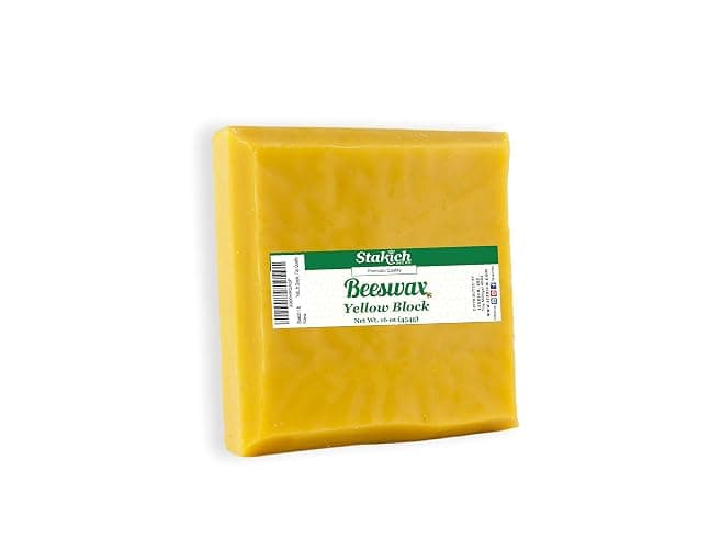 Stakich Yellow Beeswax Block - Natural, Triple Filtered - 1 Pound, Honey Scent - 1 lb - Image 1