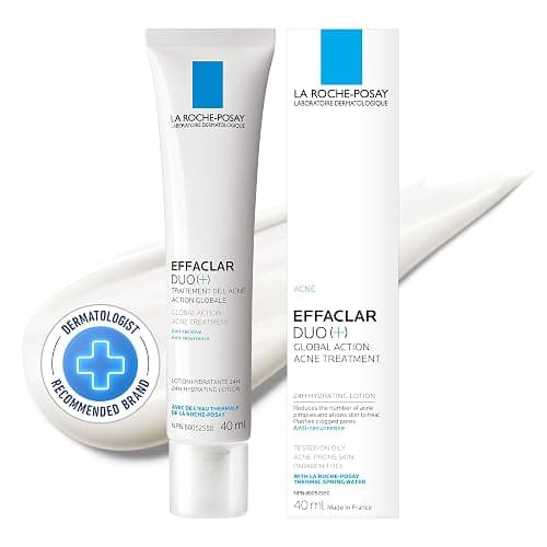La Roche-Posay Effaclar Duo+ ACNE Cream Treatment Face Moisturizer with Salicylic Acid & Niacinamide for Oily, Acne-Prone & Sensitive Skin. Helps clear pimples, remove blackheads & prevent breakouts, 40ML - Image 1