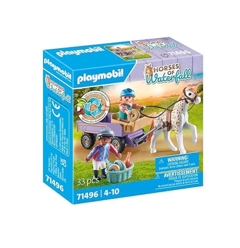 PLAYMOBIL Horses of Waterfall 71496 Ponykutsche, Zauberhafter Ausflug mit dem Pony, aufregende Abenteuer auf der Waterfall Ranch, detailreiches Spielzeug für Kinder ab 4 Jahren thumbnail 3