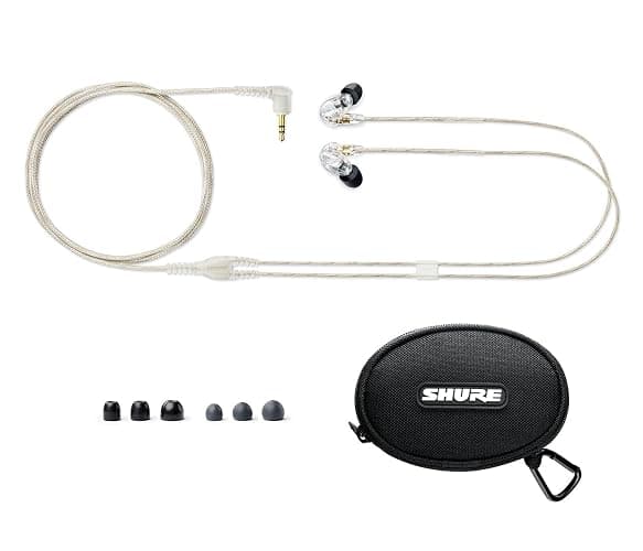 Shure SE215 PRO Wired Earbuds - Professional Sound Isolating Earphones, Clear Sound & Deep Bass, Single Dynamic MicroDriver, Secure Fit in Ear Monitor, Plus Carrying Case & Fit Kit - Clear (SE215-CL) thumbnail 3