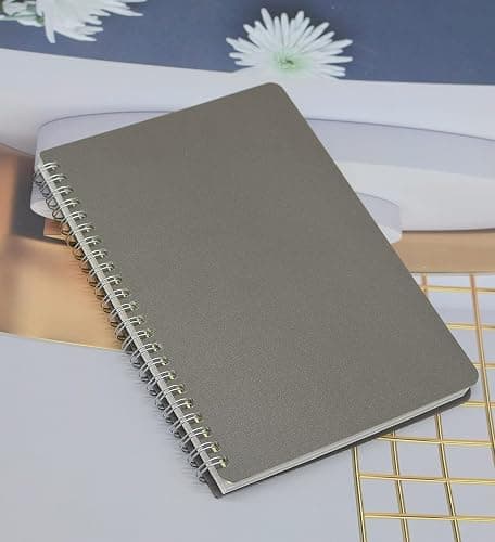 Yansanido Spiral Notebook, 4 Pcs 4 Color A5 Size Thick Plastic Hardcover 8mm Ruled Paper 80 Sheets (160 Pages) Journal for School and Office Supplies (4 Pcs A5) thumbnail 8