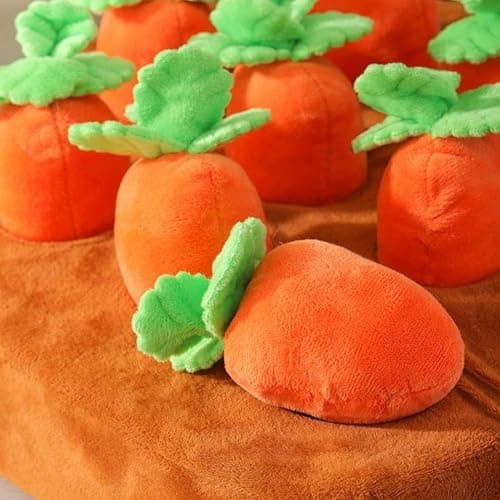 PUMEXFE Ferret Foraging Toys Novelty Carrot Snuffle Mat Interactive Pet Treat Enrichment Toys for Small Animals Bunny Rabbit Chinchilla Guinea Pig Hamster (12Carrot) thumbnail 5