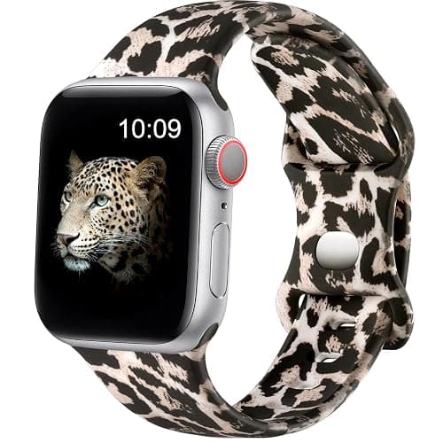 Easuny Compatible with Watch Band 38mm 40mm 41mm 42mm 44mm 45mm 49mm for Women, Butterflies Print Soft Silicone Floral Fadeless Wristband Sport Strap for Watch SE Series 9 8 7 6 5 4 3 2 1 Ultra - Image 1