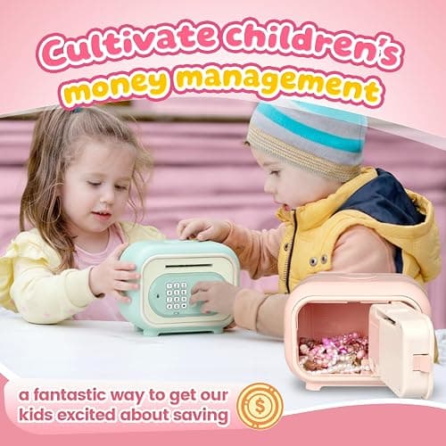 Piggy Bank for Kids, Piggy Bank Girls & Boys Toys for 5 6 7 8 9 10 11 12 Year Old Girl Birthday Gifts, Electronic ATM Money Saving Box Cash Coin Can, Christmas Gifts for Kids Age 6-8 8-12 Girl Boy thumbnail 5
