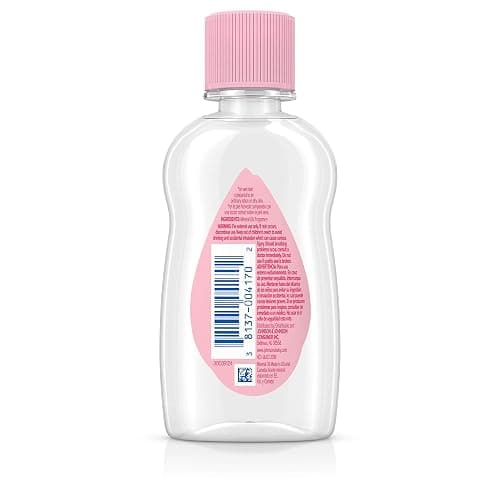 Johnson's Baby Oil, Pure Mineral Oil to Prevent Moisture Loss for Newborn, Kids, and Adults, Gentle and Soothing Baby Massage Oil, Dry Skin Relief, Hypoallergenic, Original Scent, 3 fl. oz thumbnail 9