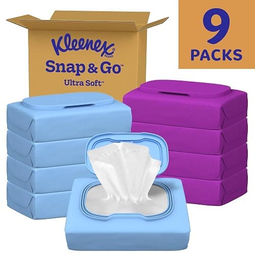 Kleenex Snap & Go Ultra Soft Facial Tissues, Travel & Car, 9-Pack thumbnail 2