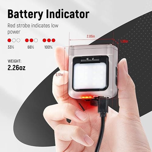 Hopedone LED Hard Hat Light, 800Lumens Rechargeable Dimmable Clip on Cap Lights, 180°Adjustable Hands Free Hat Flashlight Headlamp Waterproof for Running, Camping, Hunting, Cycling (Black) thumbnail 7