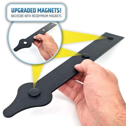 Premium Quality & Strong Magnetic Garage Door Decorative Hardware - Set of 2 Handles + 4 Hinges - Faux Garage Door Accents Kit for Curb Appeal | No Installation Needed | Will Never Fall Off thumbnail 9