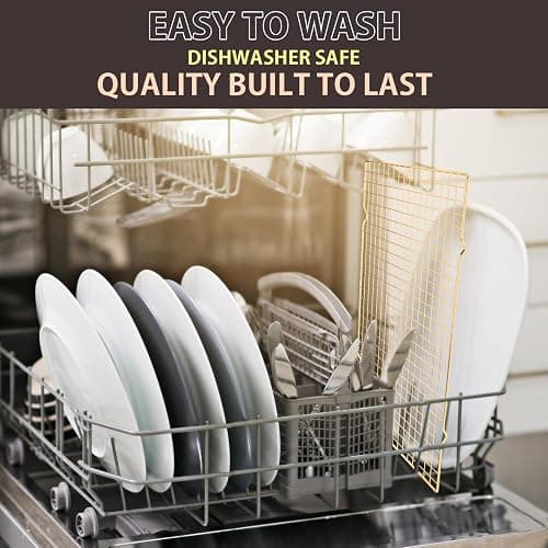 Cooling Rack for Baking, 2-Pack 16x10 Inches Baking Rack, Thick Wire Cookie Rack for Cooking, Roasting, Grilling, Drying, Oven Safe, Fits Half Sheet Pan, Gold thumbnail 6