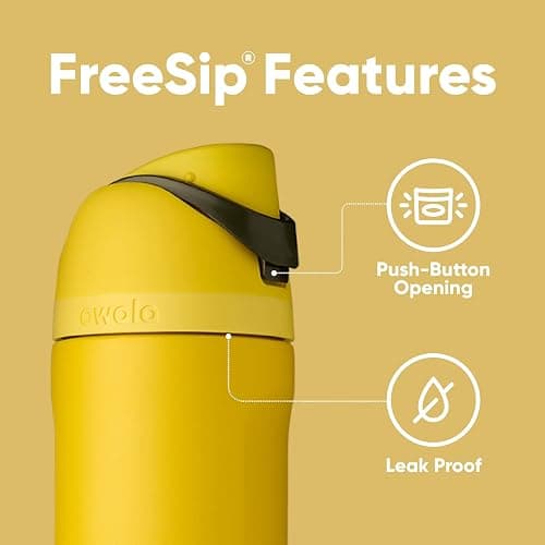 Owala Harry Potter FreeSip Insulated Stainless Steel Water Bottle with Straw, BPA-Free Sports Water Bottle, Great for Travel, 24 oz, Hufflepuff thumbnail 5