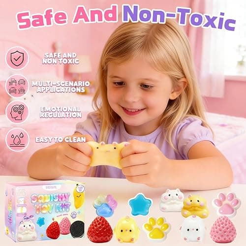 OORAMOO Squishy Pack, Fidget Toys Kit, Include taba Squishies Party Favors for Kids 4-8 8-12 Treasure Box Toys for Classroom Birthday Xmas Gifts for Girls Boys Goodie Bag Stocking Stuffers for Teens thumbnail 3