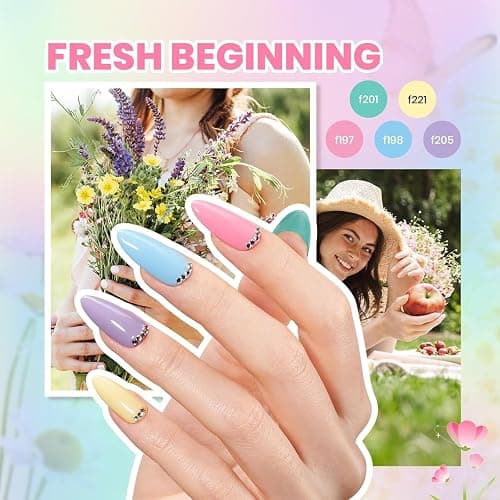 Beetles Gel Nail Polish Kit with U V Light - 32 Colors Nail Kit 55 Pcs Gel Polish Set Four Seasons Glow Pro Base & Matte Glossy Top Coat Nails Stuff Soak Off DIY Art Set Gifts for Women Teen Girls thumbnail 4