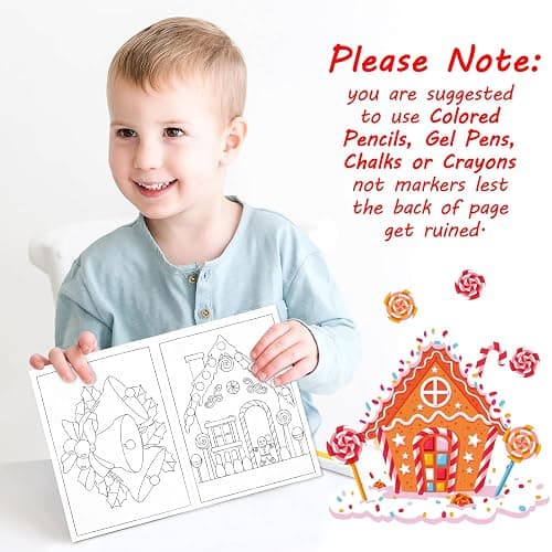90shine 54Pcs Christmas Coloring Books for Kids: Xmas Goodie Bags Stuffers Stockings Gifts Party Favors Fun Holiday Supplies thumbnail 6