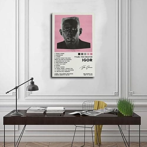 Tyler, The Creator Igor Music Album Cover Signed Dormitory Bedroom Wall Art Deco Poster Poster Wall Art Decor Print Picture Paintings for Living Room Bedroom Decoration Style:Unframe 08x12inch(20x30cm thumbnail 3