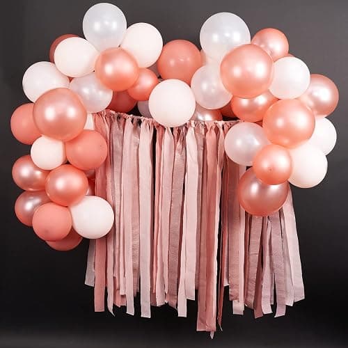 PartyWoo Rose Gold Crepe Paper 6pcs 492 FT Baby Metallic Pink Streamers | Birthday Bridal Shower Engagement New Year Eve Graduation Wedding Baby Shower Anniversary Party Decorations thumbnail 2