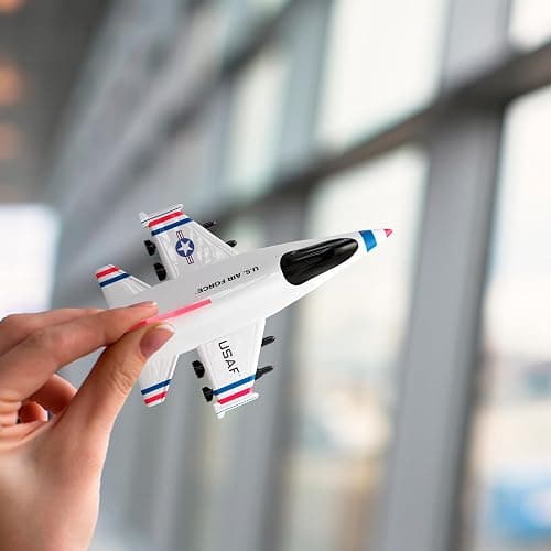 United Sates Air Force 4-Pack Toy Jet Squadron Die Cast Airplanes, Pull Back Military Fighter Jets, Diecast Air Plane Models thumbnail 5
