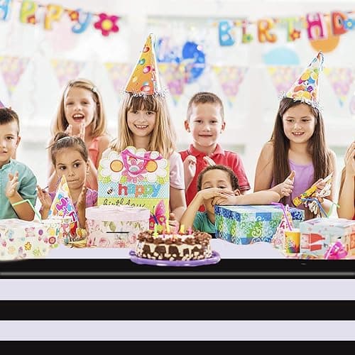 Kesfey 3 Packs Black and White Vertical Striped Tablecloth 54 x 108 Inch Geometric Black Stripe Table Cloths Disposable Plastic Stripe Table Covers Waterproof Picnic Tablecover for Camping Party thumbnail 7