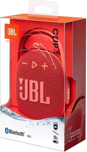 JBL Clip 4 Portable Bluetooth Speaker - Waterproof and Dustproof IP67, Mini Bluetooth Speaker for Travel, Outdoor and Home w/ 1 LED Flashlight Key Chain (Red) thumbnail 7