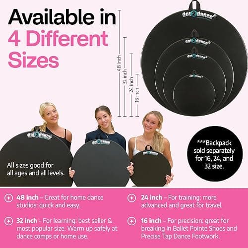 dot2dance Brand Portable Dance Floor,Marley Flooring Ballet Training Equipment,Turning Boards for Dancers & Figure Skating Practice Mat,Practice Pirouette,USA Made thumbnail 6