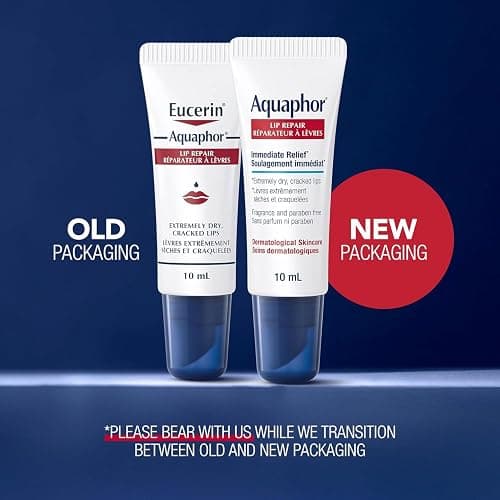 Aquaphor Lip Repair Lip Ointment for Extremely Dry, Chapped and Cracked Lips, Formulated with Panthenol and Vitamins C and E, Fragrance Free, Non Comedogenic Lip Balm, 10mL thumbnail 11