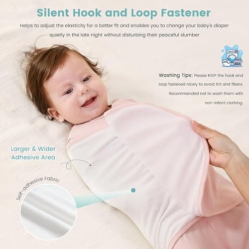 LILBESTIE Baby Swaddle Sleep Sack, 1.0 Tog New-Parent-Friendly Swaddle for Newborns & infant 0-3 Months Baby Wearable Blanket Reduce Startle Reflex, Newborn Boys Girls Registry Essentials thumbnail 3
