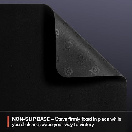 SteelSeries QcK Medium Gaming Mousepad — Black — Non-Slip Silicone Rubber Base — Peak Tracking and Stability — Optimized for Gaming Sensors — 320 mm x 270 mm — FPS, MOBAs, RTS, MMO thumbnail 4