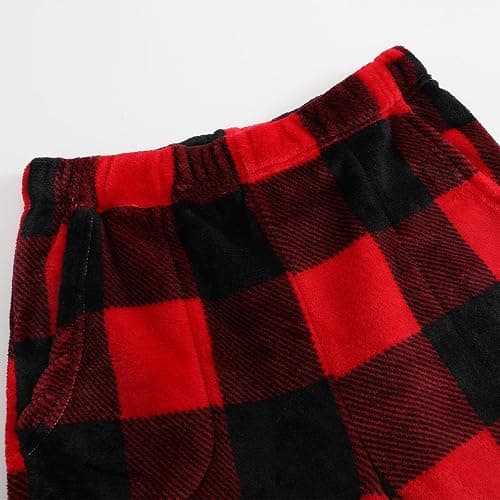 LAYHTKTL Womens Fluffy Pajama Pants Flannel Fuzzy Fleece Cozy Lounge Pants with Pockets Winter Warm Pj Bottoms thumbnail 2