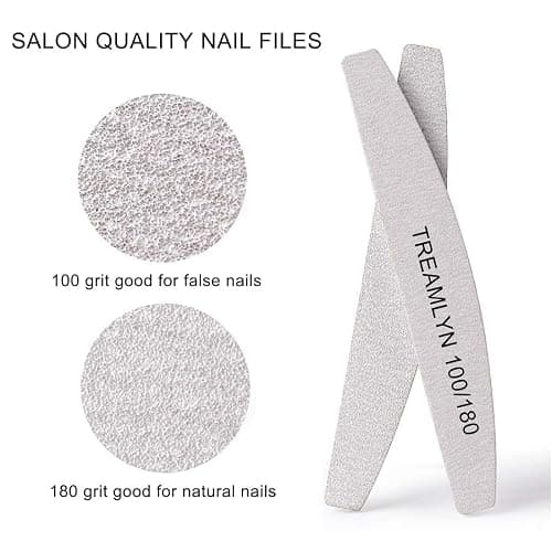 10 Pcs Rough Nail File 100/180 Grit, Heavy Duty Nail Files for Acrylic/Natural Nails, Emery Boards for Nails, Strong Finger Nail Filler, Coarse Nail File for Home and Salon Use thumbnail 5