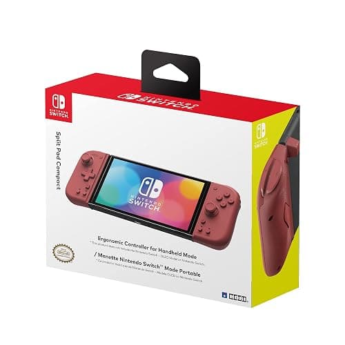 HORI Nintendo Switch Split Pad Compact (Apricot Red) - Ergonomic Controller for Handheld Mode - Officially Licensed by Nintendo thumbnail 2