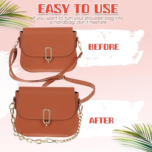 5 Pcs Bag Extender Chain Purse Strap Extender Gold Metal Bag Replacement Chain for Handbag Crossbag ShoulderBag Making Supplies Purse Chains Accessories(Stylish) thumbnail 5
