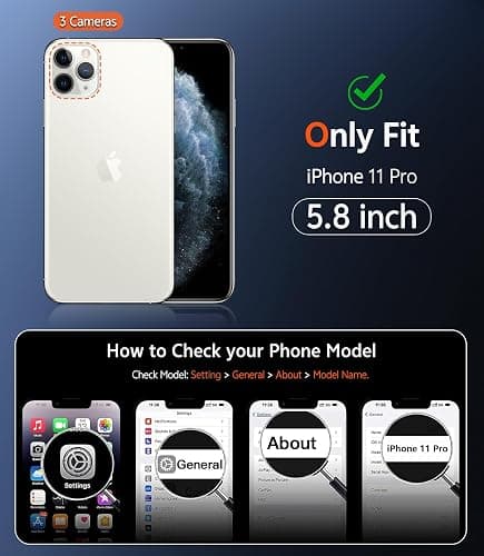 FNTCASE for iPhone 11 Pro Case: Clear Magnetic Phone Cases Compatible with Magsafe Slim Anti Yellowing Military Grade Drop Protection Rugged Protective Transparent Cell Phone Cover (A-Clear) thumbnail 2