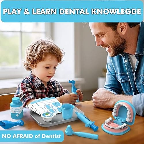 Dentist Play Set for Toddlers 3-5 - Doctor Kit Toy Gifts for 3 4 Year Old Girls, Pretend Play Montessori Toys Teeth and Dental Playset Medical Kits for Boys Kids 2-4 5 6 7 8 thumbnail 7