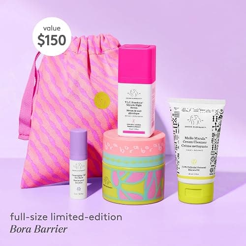 Drunk Elephant Opening Night Kit - Bora Barrier Cream (50ml/1.69 fl oz), Mello Marula Cream Cleanser (60ml/2 fl oz), TLC Framboos Glycolic Night Serum (15ml/.5 oz), Ceramighty Cream (5ml/.16 fl oz) thumbnail 2