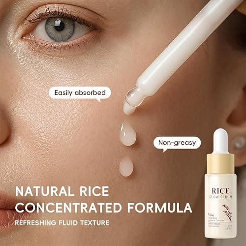 14PCS Complete Korean Skin Care Set for Kids 10-12 - Rice Skincare Kit with - Face Wash, Serum, Moisturizing Cream, Eye Cream, Masks, Brush & Headband, Travel Facial Gift Box Skin Care for Teens Women thumbnail 8