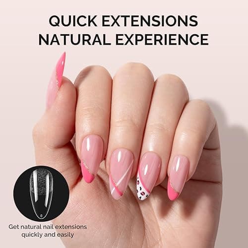 MelodySusie Medium Almond X Nail Tips - 300Pcs Clear Acrylic, Half Matte Full Cover Press on Nails for DIY Extension&Salon Use,15 Sizes Pre-Shaped for Long-Lasting Manicure,Fall Winter Nails thumbnail 2