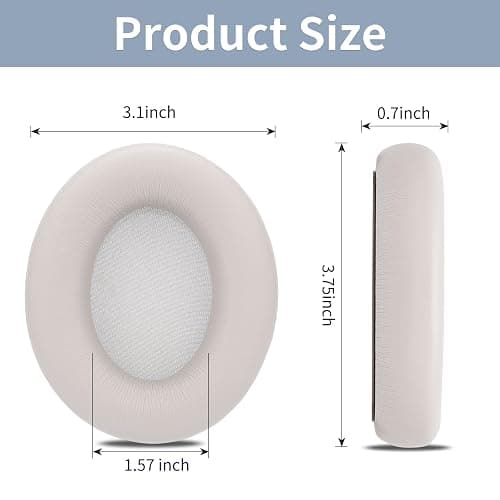 MC Magic Cushion Replacement Ear Pads for Beats Studio pro,High-Density, Shock-Absorbing Foam,Protein Leather,Doesn't fit Any Other Studio Models (Sandstone) thumbnail 5
