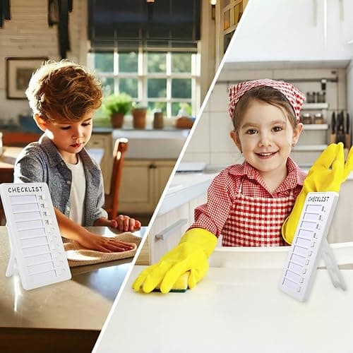 SENWHAL Dry Erase Chore Chart, Standable Whiteboard Checklist Board, Chore Chart for Kids Routine Chart with a Pen (Standable) thumbnail 5