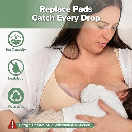 haakaa Petal Soft Silicone Milk Collector for Breastfeeding - 2PCS | Discreet Leak-Protection Breast Milk Saver, Reusable Breast Shells Milk Collection Cup for Breastfeeding with Cleaning Brush thumbnail 4