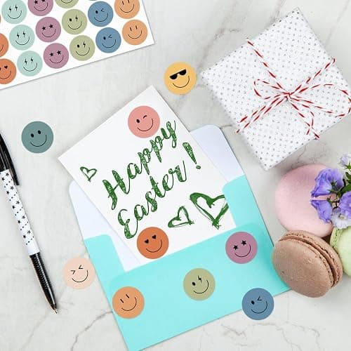 ANSTROUT 6000 Pieces Boho Happy Smile Face Stickers for School Reward Behavior Chart,3/8 Inch in Diameter Round Bohemian Style Reward Labels 10 Styles Happy Face Stickers for Teachers (50 Sheets) thumbnail 2